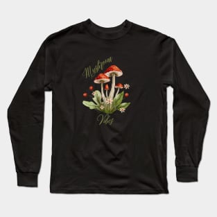 Mushroom Themed Design Long Sleeve T-Shirt